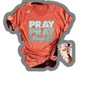 Orange Graphic Tee with Motivational Text